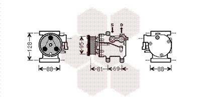 VAN WEZEL Kompressori, ilmastointilaite 1800K437